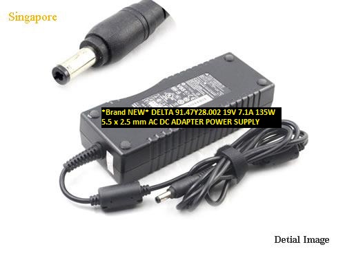 *Brand NEW* DELTA 19V 7.1A AC DC ADAPTER 135W 91.47Y28.002 5.5 x 2.5 mm POWER SUPPLY